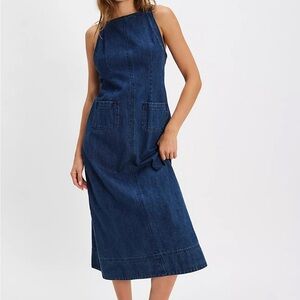 Dex Denim Midi Dress Clean Rinse
